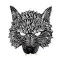 thumbnail image 1 of Máscara de lobo de Halloween KIHOARL de mitad cara de hombre lobo para cosplay, 1 of 6