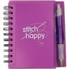 Stitch Happy Idea Notebook & Pen Desk Set-Purple Multi-Colored