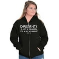 thumbnail image 4 of Christianity Is Not A Religion Zip Up Hoodie Men's Women's Brisco Brands S, 4 of 6