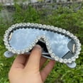 thumbnail image 2 of Oversized bling Rhinestones Sunglasses Women 2024 Luxury Y2K One-Piece Sun Glasses for Lady Punk Eyewear UV400, 2 of 9