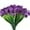 Purple, variant on 6 Pcs Artificial Violet Flowers Outdoor UV Resistant Fake Silk Flowers No Fade Faux Plastic Flowers Plants for Garden Porch Window Box Home Office Decorating
