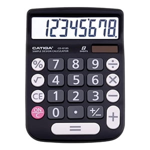 Catiga CD-8185 8-Digit Desktop Calculator, Dual Power