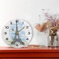 thumbnail image 6 of GZHJMY Paris Eiffel Tower Wall Clock, 10" Silent Non Ticking Round Clock, Oil Painting Easy to Read Clock for Living Room Bedroom Bathroom Home Decor Holiday Gifts, 6 of 7