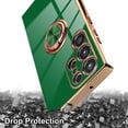 thumbnail image 6 of for Samsung Galaxy S23 Case with 1 Screen Protector, Built-in 360° Rotation Ring Holder Magnetic Stand, Luxury Shiny Plating Edge Shockproof Electroplated Protective Phone Cover (Black/Golden), 6 of 14
