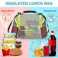 thumbnail image 3 of Tirrinia Insulated Lunch Bag, All Ages, Leakproof Reusable Insulated Bag, Zipper Pockets, White Pink, 3 of 8