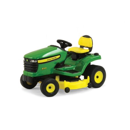 John Deere 1/16 X320 Mower, Features include flip-forward seat, detachable mower deck By