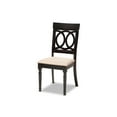 thumbnail image 2 of Set of 4 Baxton Studio Lucie Modern and Contemporary Sand Fabric Upholstered Espresso Brown Finished Wood Dining Chair, 2 of 7