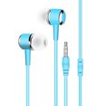 thumbnail image 1 of Peggybuy 3.5mm Plug Wired Headsets for Mobile Phone PC Laptop Computer MP3 (Blue), 1 of 5
