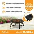 thumbnail image 2 of Mr. Bar-B-Q 29.3 Inch Wood Burning Fireplace w/Match Light Ignition, Black, 2 of 9