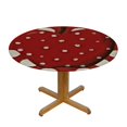 thumbnail image 3 of Red Apples Elastic Round Tablecloth, Simple Polka Dots Apples Fitted Tablecloths for Round Table, 3 of 8