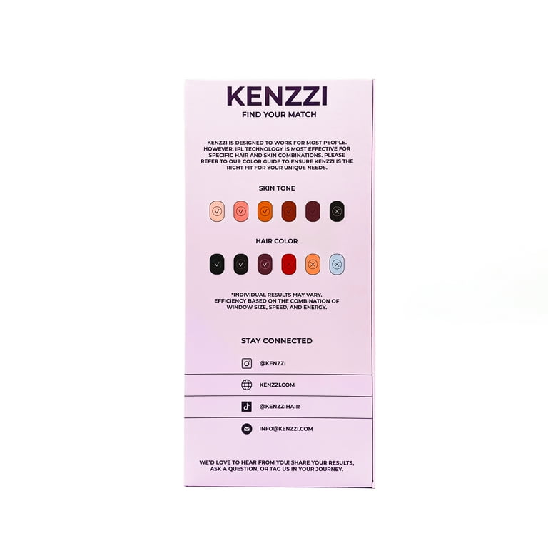 KENZZI ICE Cooling IPL Hair Removal Device for Face and Body with