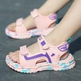 thumbnail image 4 of CAUYDY Boys Sandals Kids Open toe Athletic Sport Sandals Adjustable Strap Summer Outdoor Hiking Beach Water Shoes for Little Big Kid(L101-Pink,4.5), 4 of 9