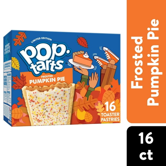 Pop-Tarts Frosted Pumpkin Pie Instant Breakfast Toaster Pastries, Shelf-Stable, Ready-to-Eat, 27 oz, 16 Count Box