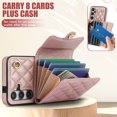 thumbnail image 5 of Allytechgroup for Samsung Galaxy S23 Wallet Case with 5 Cards Holders, Detachable Hand Strap & Shoulder Lanyard RFID Blocking Shockproof Protective Phone Case for Girls Women, Rosegold, 5 of 8