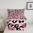 thumbnail image 5 of Manfei Vintage Leopard Print Twin Comforter Sets,Hippie Pink Stars Bedding Set,Pink Reversible,2-Piece,1 Comforter and 1 Pillowcase, 5 of 7