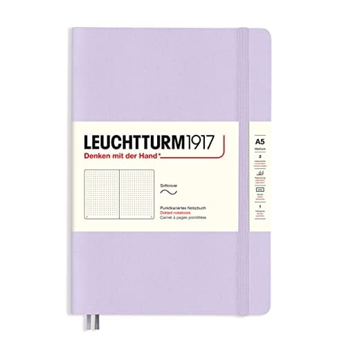 Edición Especial LEUCHTTURM1917, colores suaves - Cuaderno Mediano A5, punteado - 123 páginas numeradas, lila