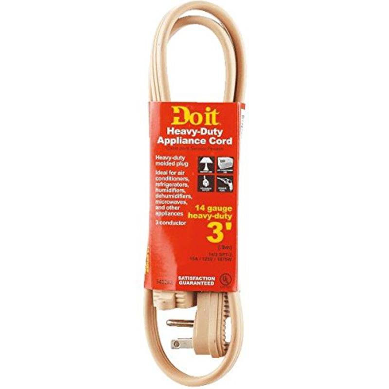 3' 14/3 Beige A/C Cord Woods Extension Cords 550043 009326511467