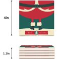 thumbnail image 3 of FMSHPON Merry Christmas Set of 6 Coaster for Drinks, Absorbent Ceramic Stone Coasters Cup Mat with Cork Base for Home Kitchen Room Coffee Table Bar Decor, 3 of 4