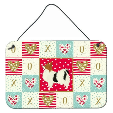 Carolines Treasures CK5943DS812 Papillon Love Wall or Door Hanging Prints 8x12 multicolor