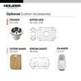 thumbnail image 5 of Houzer Elite 31 in Stainless Steel Undermount 80/20 Small Left Double Bowl Kitchen Sink with Strainer and Grid - EHD-3118-C, 5 of 5