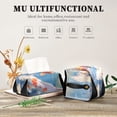 thumbnail image 7 of Fishes in Water Tissue Box Cover Leather Square Rectangle Tissue Box Holder for Bathroom Living Room Desk Office Decor, 7 of 7