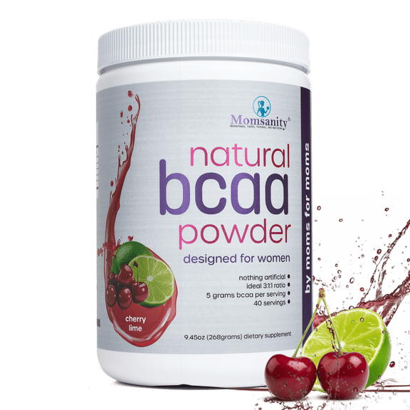 Momsanity Cherry Lime BCAA for Women – 40 Servings, Naturally Sweetened Aminos