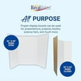 thumbnail image 3 of Royal Brites 36"x48" 1-Ply Corrugated Tri-fold Display Board, Lightweight, Smooth Surface, Self-Standing, Durable, White/Kraft, Pack of 12 for Exhibitions, Presentations, and Science Fairs, 3 of 5