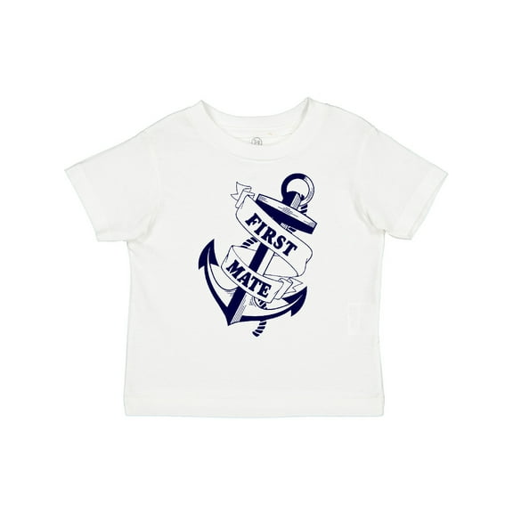Inktastic First Mate with Anchor and Banner Boys or Girls Toddler T-Shirt