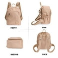 thumbnail image 4 of BadPiggies Mini Backpack Purse for Women, Small Nylon Day Packs Waterproof Multi-Pockets Ladies Travel Bag - Khaki, 4 of 10