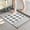 Gray, variant on InsCrazy Bathroom Rugs Concise Style Floor Mats Non-Slip Bathroom Absorbent Thick Floor Mats Bathroom Foot Mats Entrance Flocking Bedroom Mats 17" x 24"