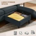 thumbnail image 4 of Pingliang Home 80" Sectional Sofa Couch,L Shaped 3 Seat with Reversible Storage Ottoman and Side Pockets, Modern Polyester Fabric Sofa Couches for Living Room Apartment Office Studio Small Space, 4 of 11