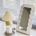 thumbnail image 2 of Aesthetic Wave Pattern Irregular Frame Mirror, Decorative Desk Wall Mirror For Living Room Bedroom Hallway Home DecorGift, 2 of 4