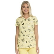 Heartsoul Prints Scrubs Top for Women V-Neck, Plus Size, HS614, XS, Meow Or Never