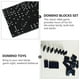 thumbnail image 2 of EeaseMX Juego de 3 bloques de dominó de madera negros, juego de bloques apilables, juegos de mesa de dominó, 2 of 8