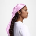thumbnail image 5 of Fgnfyis Head Scarf for Women Fashion Solid Square Headscarf Lightweight Versatile Neck Scarf Hair Bandana Pink One Size, 5 of 8