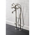 thumbnail image 2 of Kingston Brass CCK246K6 Essex Freestanding Clawfoot Tub Faucet Package with Supply Line, Polished Nickel, 2 of 7