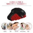 thumbnail image 6 of Kdxio Black Dog Red Background Print Shower Cap for Women,Elastic and Reusable,Double Waterproof Layers Bathing Hat, 6 of 6
