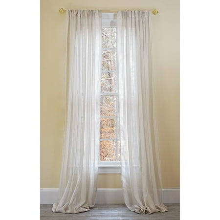Manor Luxe Mannheim Linen Look Sheer 96 Inch Rod Pocket