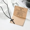 thumbnail image 6 of Cross Necklace for Men, Valentines Day Birthday Christmas Gifts for Son Grandson Nephew Brother Boyfriend Mens, 6 of 7