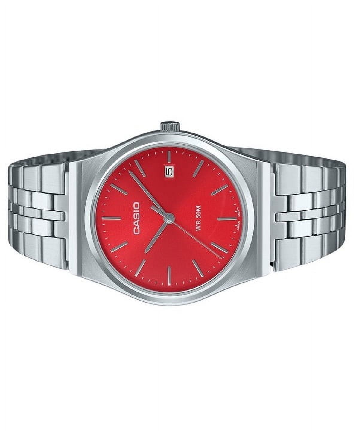 Casio Men’s Stainless Steel Watch with Red Dial - MTP-B145D-4A2VDF
