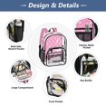 thumbnail image 5 of Ttyddzy Clear Backpack Heavy Duty PVC Transparent Backpack for College Workplace, Dot Fabric, 5 of 8