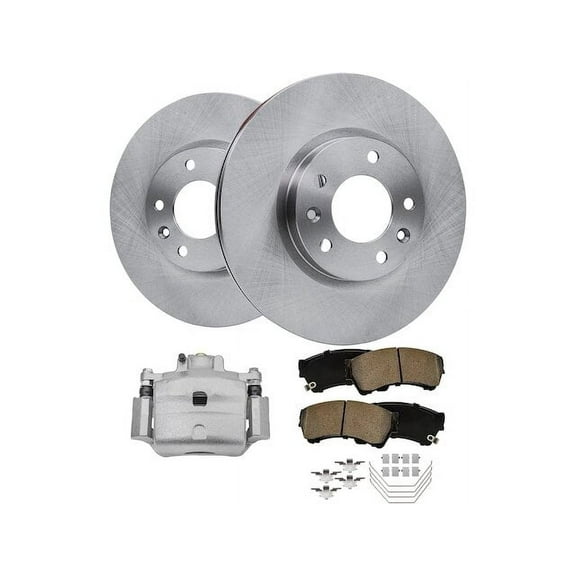 Front Brake Pad Rotor and Caliper Set - Compatible with 2006 - 2012 Ford Fusion 2007 2008 2009 2010 2011