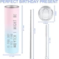 thumbnail image 6 of 30th Birthday Gifts For Her 30 Year Old Birthday Gifts For Women 20oz Skinny Tumbler 30th Birthday Cups Happy Birthday Gift For 1994 Woman Female Bday Presents Pink Gradition Travel Cup With Lid Straw, 6 of 6