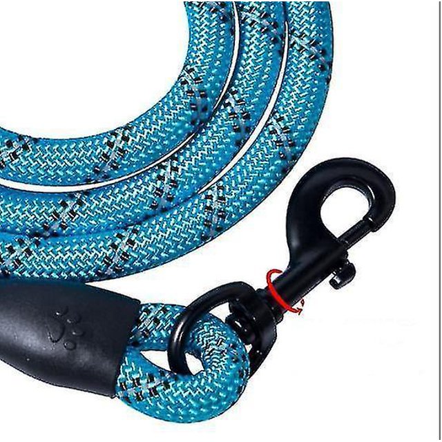 Cuerda de tracción reflectante para mascotas Cuerda redonda Correa anti-perdida para perros de nailon????Azul oscuro??‰