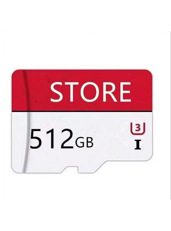 512GB Micro SD Flash Memory Card Class 10 For Phones,Camera and PC, Red/white