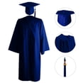 thumbnail image 3 of TNOBHG Graduation Robe 3pcs/set University Graduates Uniform Cosplay Student Japanese School Graduation Gown Hat Tassel Pendant Set, 3 of 8
