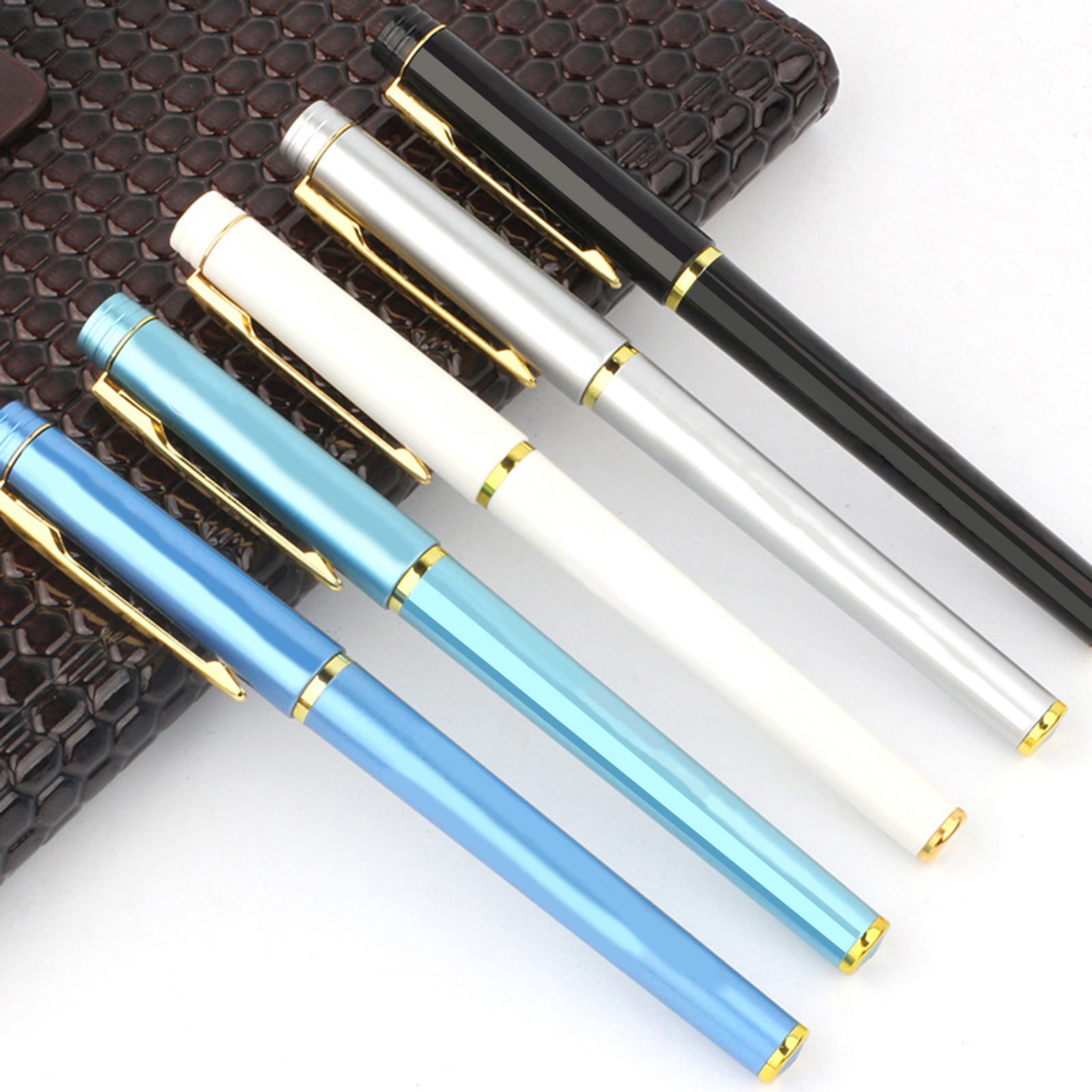 7 Diamond Ballpoint Pens and 7 Slim Gold Pens - Stylish Fancy Office S –  Etc Buys