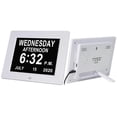 thumbnail image 3 of Black digital Calendar Alarm Day Clock With 8 Large Screen Display, Am Pm, 5 Alarm, Dementia, 3 of 5