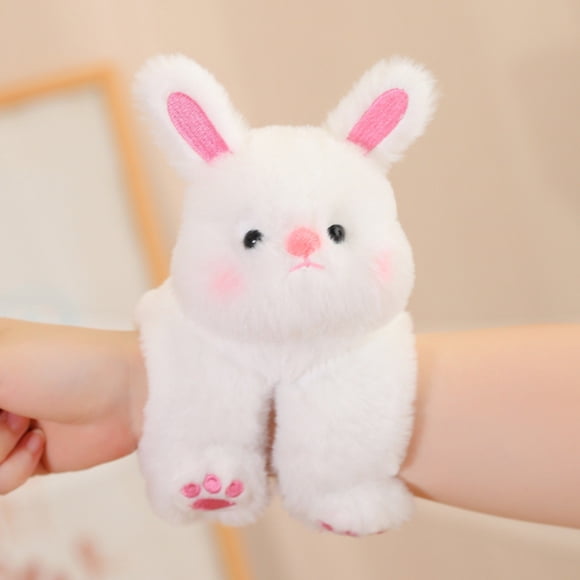 HUASHENG Cute Panda Raccoon Dog Monkey Tiger Plush Doll Slap Bracelet Plush Toy Soft Stuffed Animal Toy Boys Girls Birthday