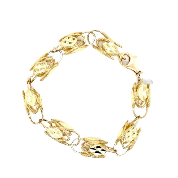 10K GOLD TURKISH BRACELET 7MM - 8.5"